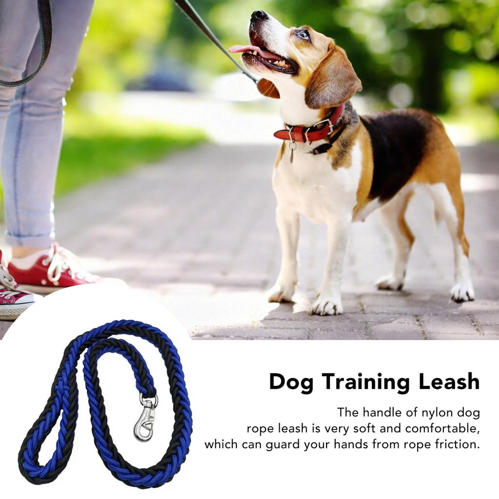Dog Leash Heavy Duty Thickened Bite Resistant Nylon Pet Traction Leash For Medium Dog Walking Training 4.2ft