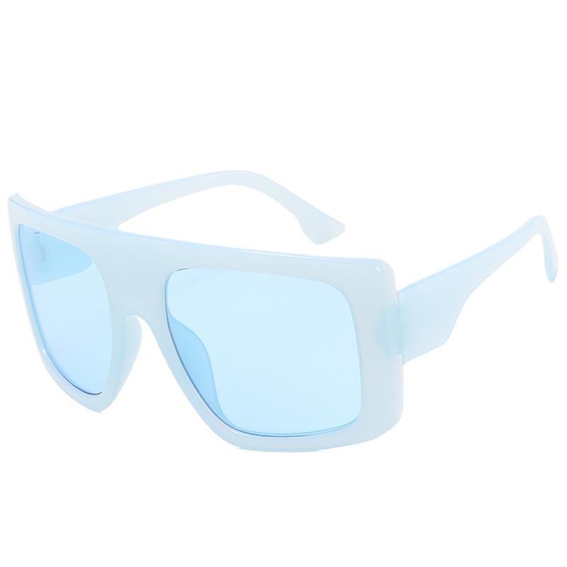 New Women'S Oversized Frame Sunglasses Women Fashion Jelly Square Sun Glasses Outdoor Travel Lady Eyewear Uv400