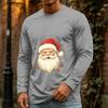 Men's Casual Christmas Long Sleeve Neck Tee