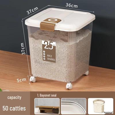 TILO Nano Kitchen Sealed Rice Storage Bin with Wheels