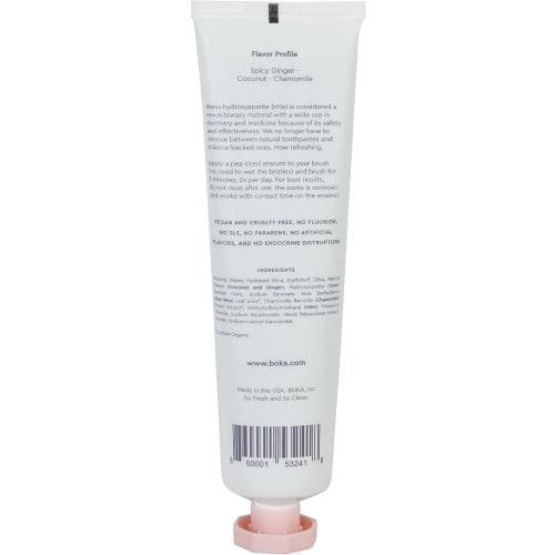 Boka Coco Ginger Toothpaste - Nano-Hydroxyapatite for Remineralizing and Sensitivity, Fluoride-Free I Dentist Recommended, Made In USA I 4oz