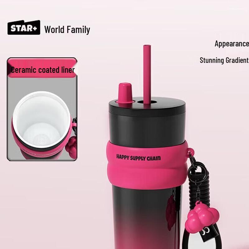 Shidajia 316L Stainless Steel Insulated Straw Coffee Cup
