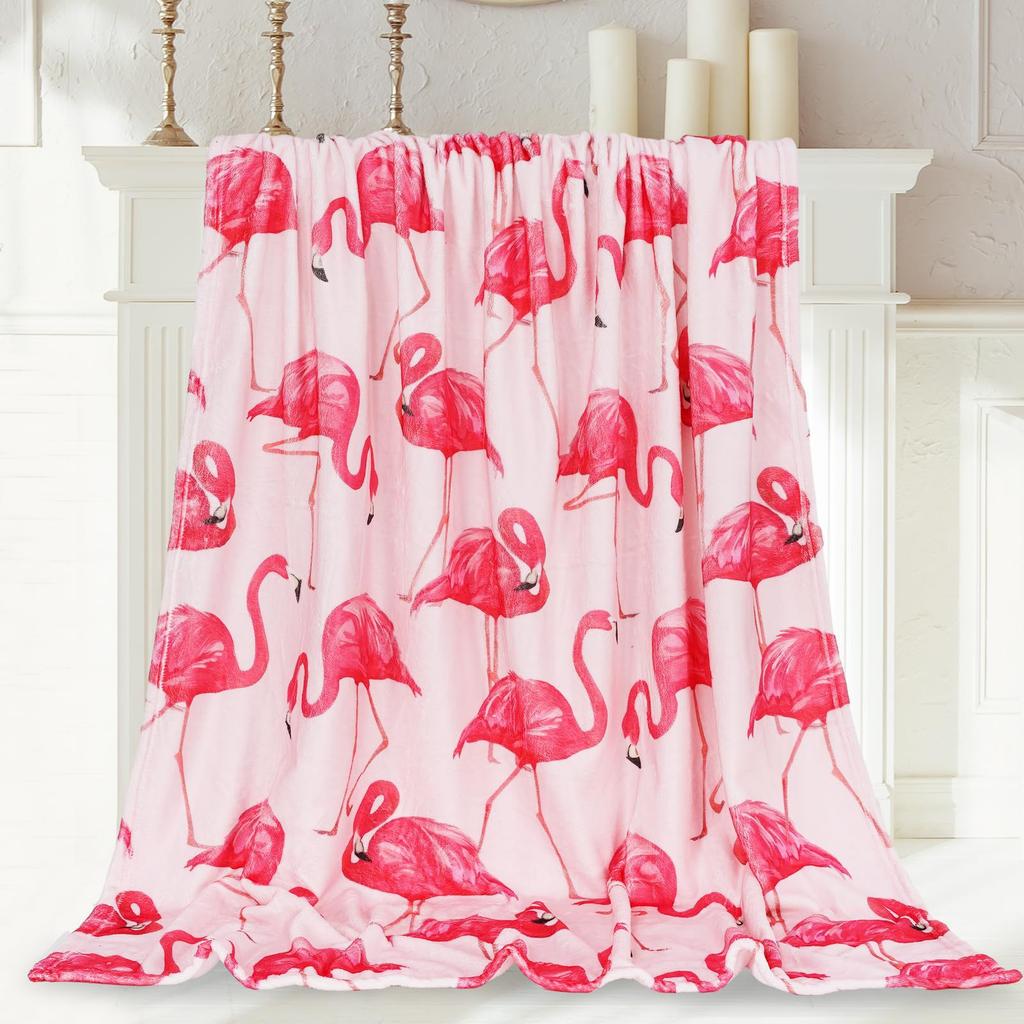 Flamingo Blanket Pink Blanket Digital Print Flannel Lunch Break Blanket Nap Sofa Blanket
