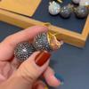 Personality Luxury Sparkle Full Rhinestone Ball Stud Earrings for Women Fashion Banquet Dress Party Jewelry Accessories Gifts