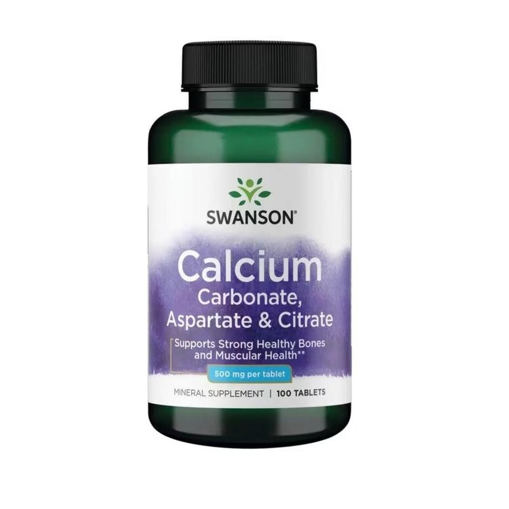 Calcium Carbonate, Aspartate & Citrate, 500mg - 100 Tablets