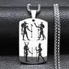 Collar con Colgante de Anubis Egipcio Acero Inoxidable Vintage Antiguo Egipto Lobo de la Muerte Cadenas de Anubis Collares Amuleto Joyería Collier