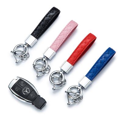 Creative Car Key Smart Key Case Alloy Car Metal Black Braided Keychain Pendant Universal