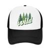 Wild Trees Graphic Trucker Hat Breathable Mesh Baseball Cap Adjustable Unisex Outdoors Cap
