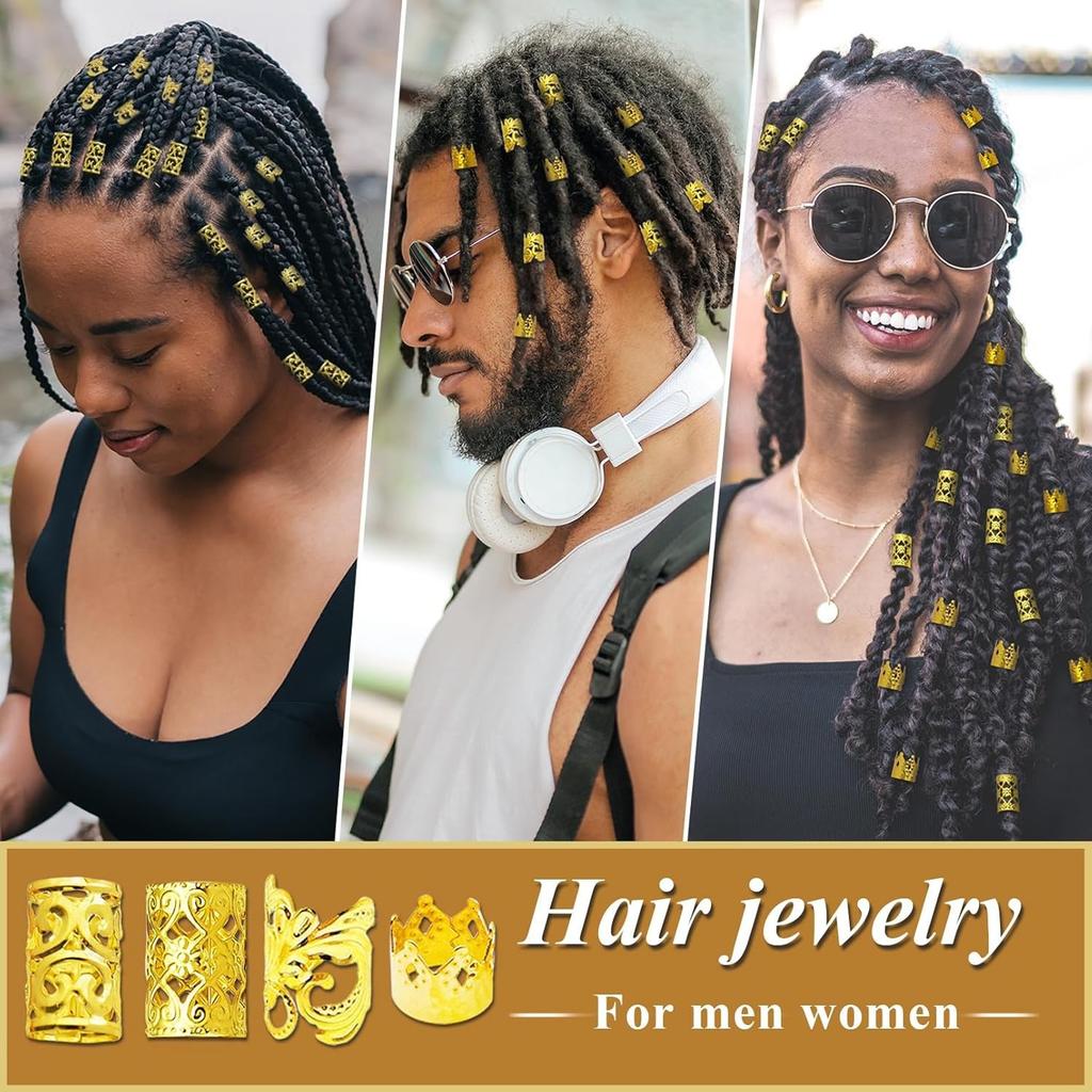 260 Piece Set, Wig Accessories, Braids, Hair Accessories, Gold Dirty Braids, Hair Extensions, Personalized Trendy Accessories