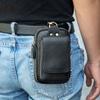 Mens Leather Belt Pounch Anti-theft Fanny Pack 5.5 "5.7" 6 "leather Mobile Phone Top Layer Leather Belt Wasit Pouch Male On Belt