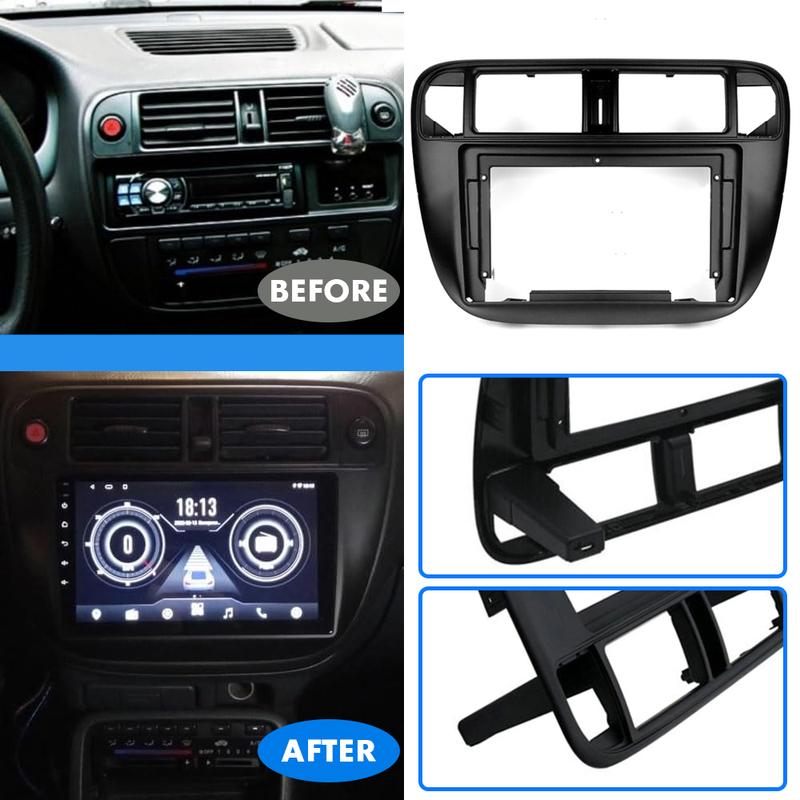 9Inch  Car Radio Stereo Fascia Frame Panel Black For Honda Civic EJ/EK/EM 1996-2001