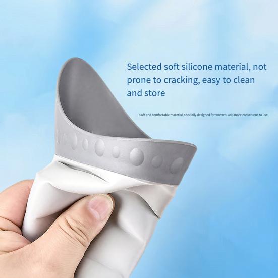 Foldable Female Urinal Device Outdoor Travel Camping Hiking Emergency Pee Conch Funnel Portable Reusable