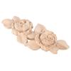 Solid Wood Corner Applique Floral Carved Door Applique Decoration Carved Applique  Furniture