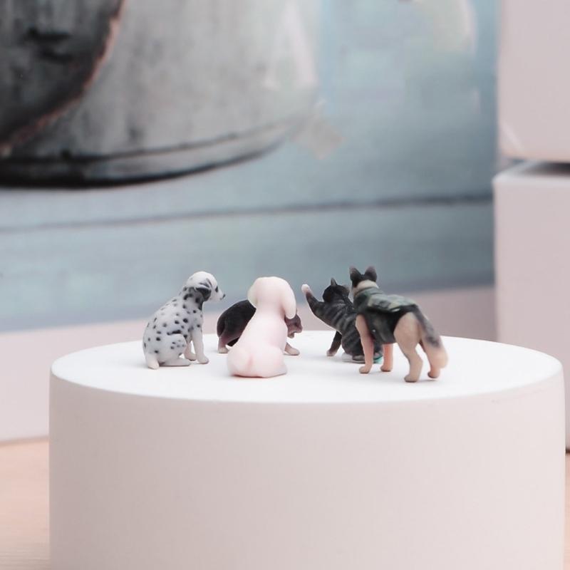 1/64 Scale Resin Pet Statue 3D Print Dog/Cats Shape Figurine Handmade Miniature Model Ideal For Home Display