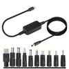 With 10 Connector Tips USB C To DC PD Adapter Cable 5V/9V/12V/15V/20V Adjustable Voltage Type-C To DC Power Cord Fast Charging