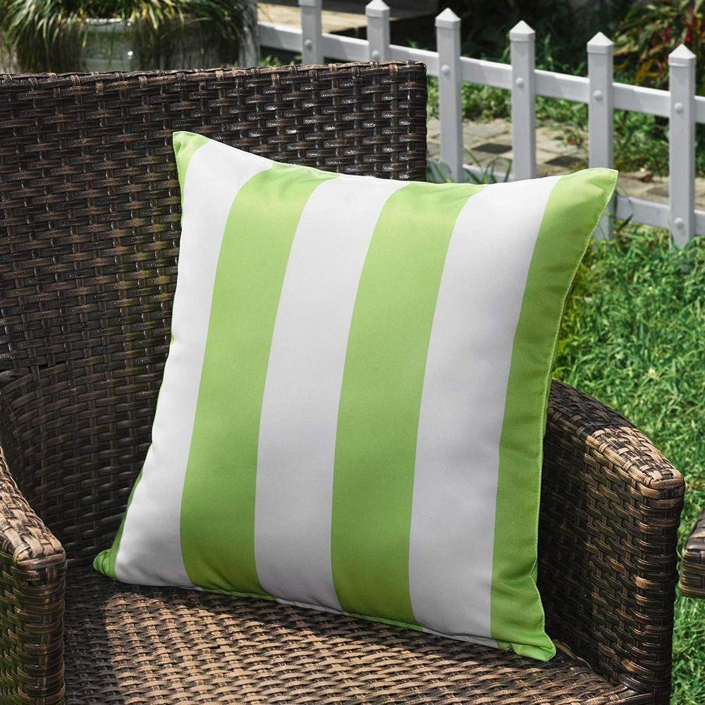 Striped Pillow Cover Durable Pillow Case Colorful Outdoor Cushion Cover  Home Decoration