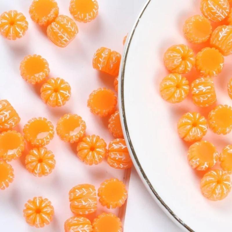 Mini Resin Orange Simulation Fruit DIY Jewelry Accessories for Hair Clips Phone Case Invitation Letter Christmas Ornaments
