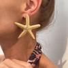 Trendy Gold Color Simulated Starfish Ear Studs Earrings For Women Exquisite Small Star Earring Summer Beach Daily Jewelry