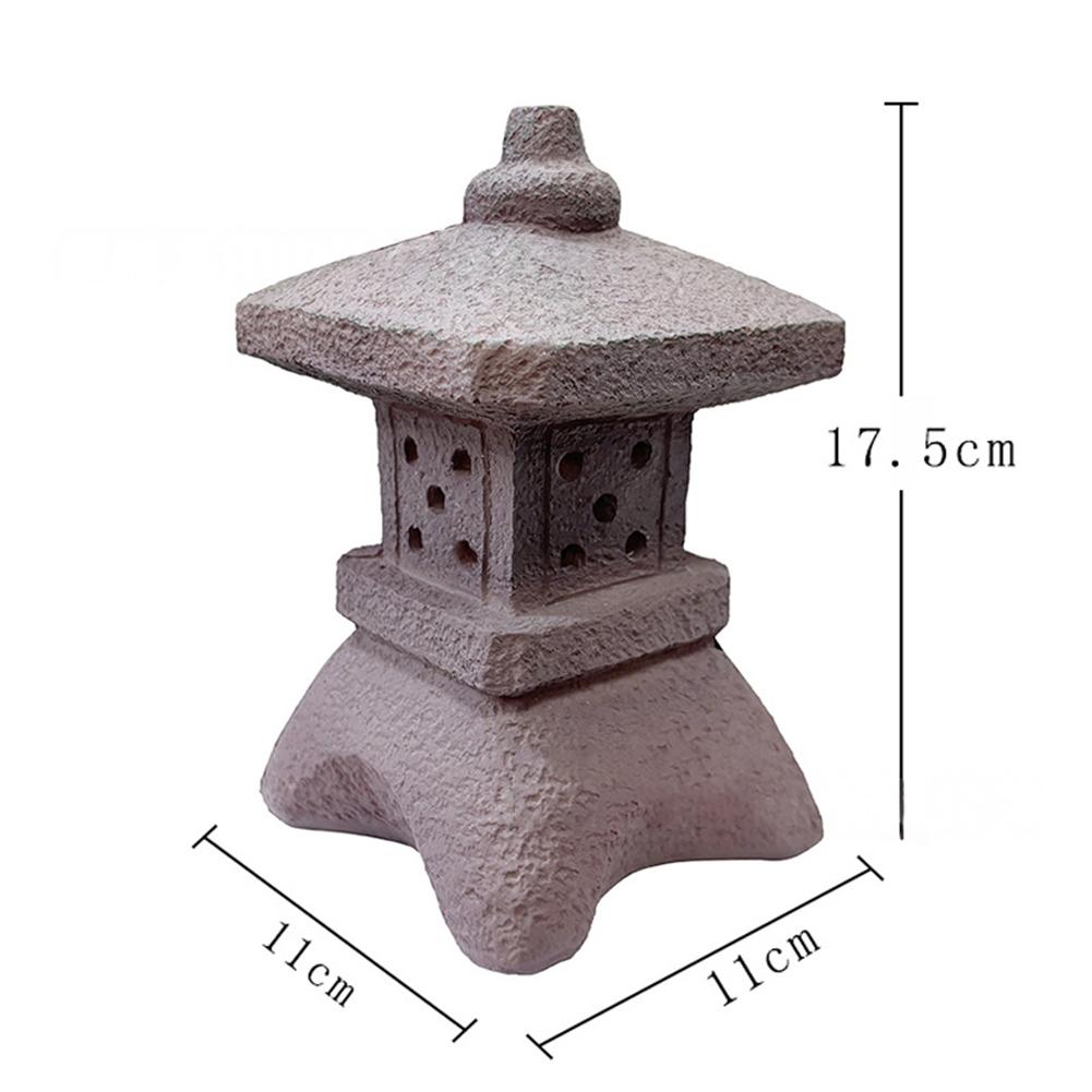 Pagoda Garden Statues Solar-Powered Garden Light Zen Lantern Outdoor Decor