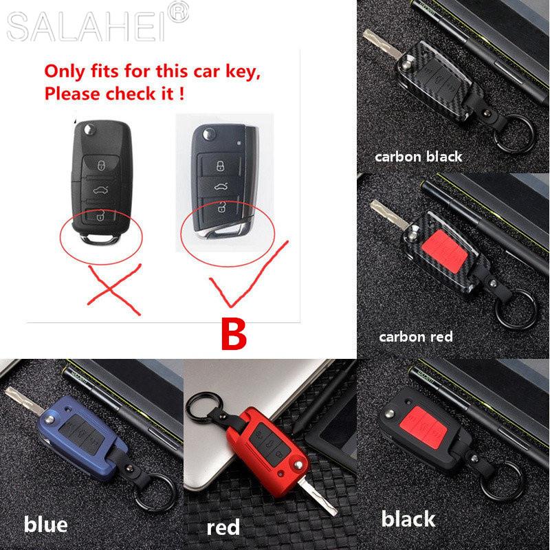 Car Key Case Cover For VW Volkswagen Polo Golf 4 5 6 7 T5 MK7 Tiguan Passat B6 B5 Skoda Octavia A5 A7 Seat Leon FR 2 Ibiza Ateca