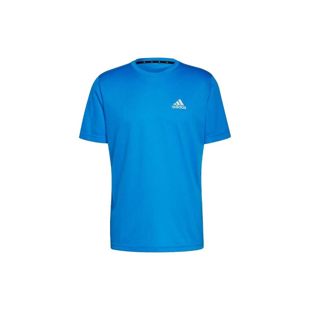 Adidas T Shirts Men's Blue Crew Neck Moderate Straight Fit HF7158
