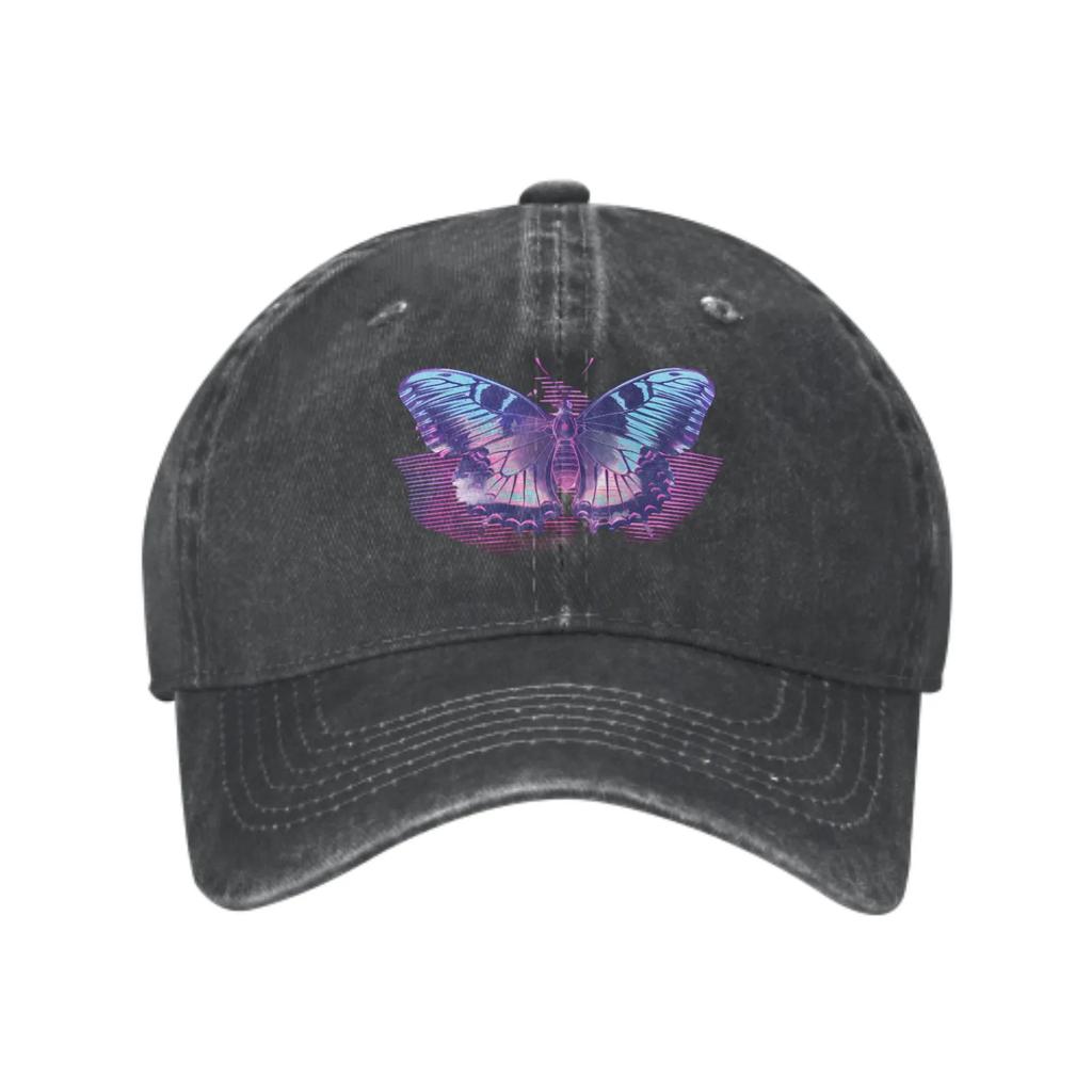 Electronic Butterfly Summer New Classic Fashion Cowboy Hat Unisex Cotton Adjustable Breathable Outdoor Leisure Duck Tongue Cap
