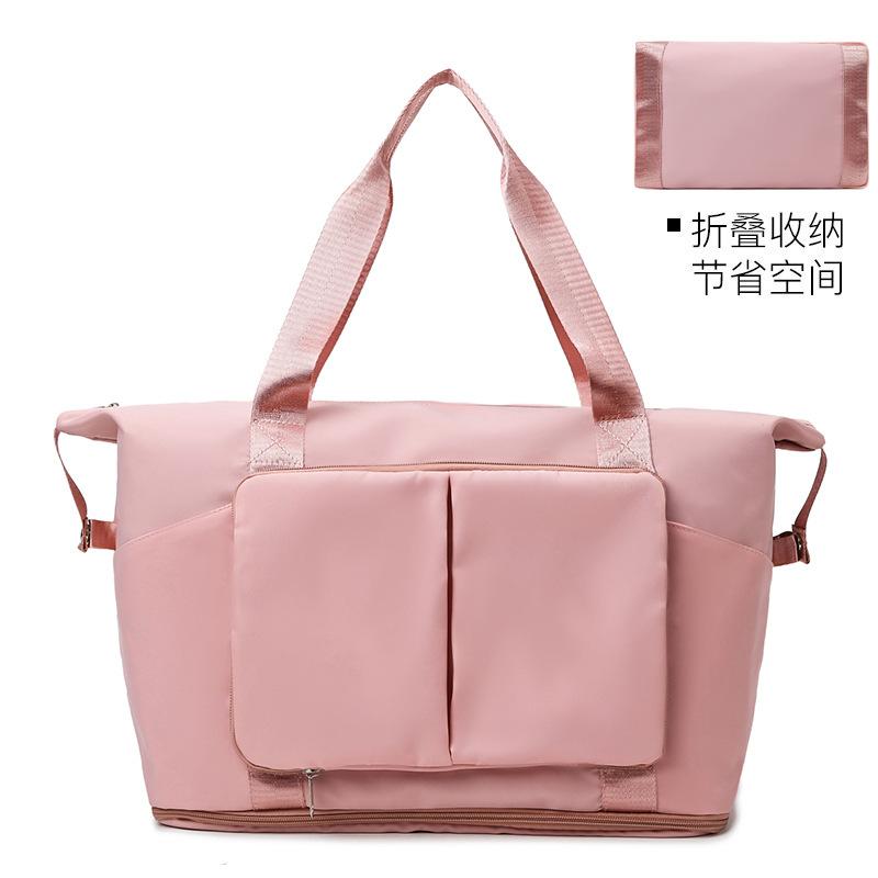 Expandable large capacity travel bag new dry and wet separation light waiting bag high-value student storage luggage bag