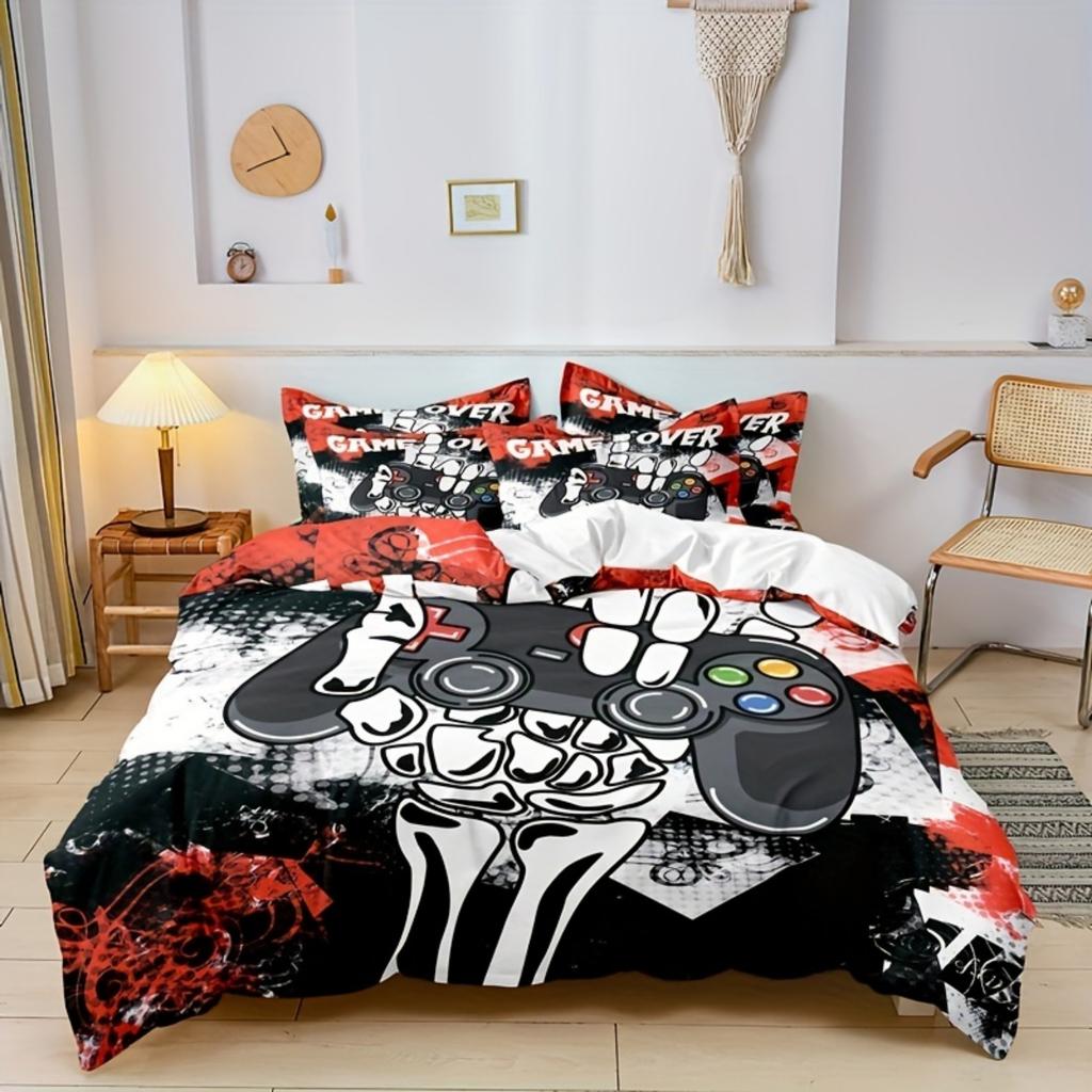 3D Digital Printing Kit Home Textile Quilt Cover Bed Sheet Bedding Three-Piece Set