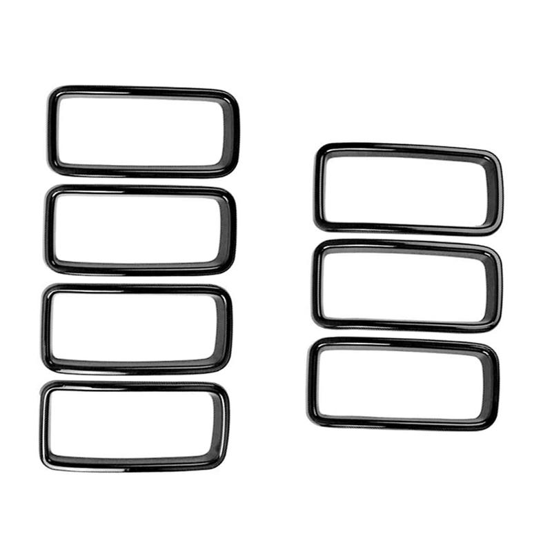 For Jeep Renegade     Front Bumper Grid Grille Erts Racing Grill Frame Trim ABS Black