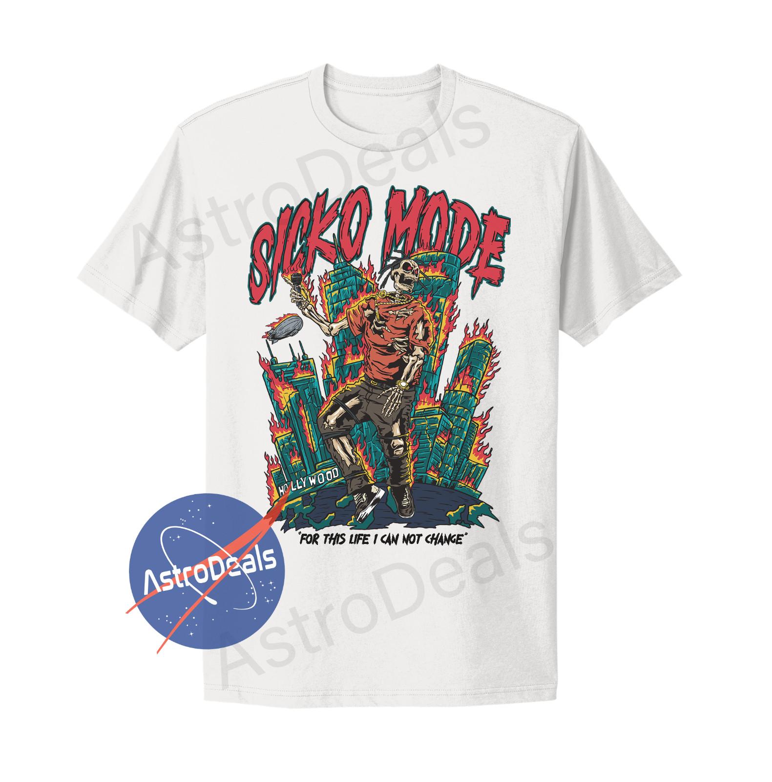 Travis Scott Sicko Mode Astroworld Cactus Jack I can Fly White T-shirt L