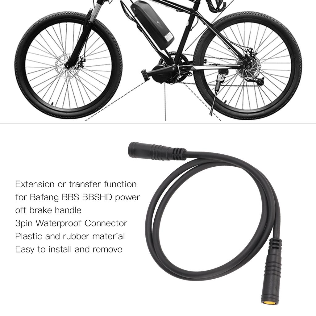 Electric Bicycle Extension Cable Electric Bike Brake 3Pin Extension Cable Modification Accessory for BafangFemale to Female