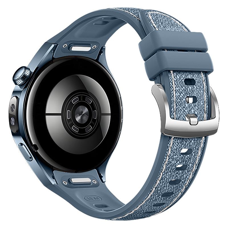 Silikon-Lederarmband für Huawei Watch 5 46MM Ohne Lücken Gummiarmband für Huawei Watch 5 42mm Unteres Schnellverschlussband