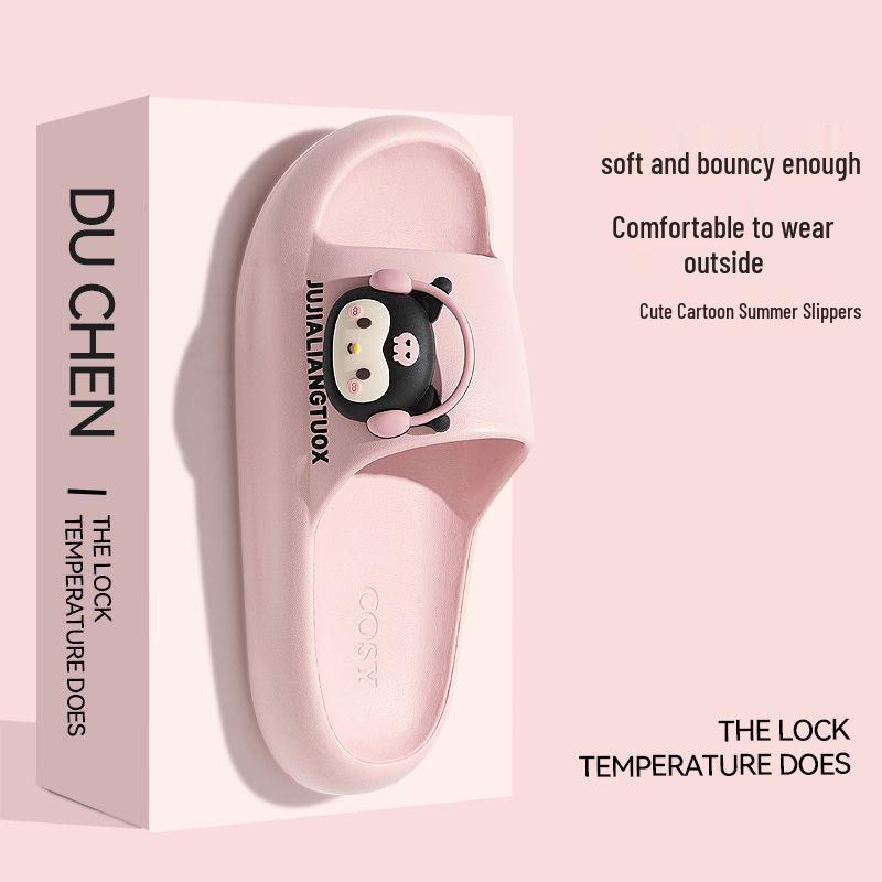 Women s Cute Thick Sole Slippers - Summer 2025 Indoor/Outdoor Sandals