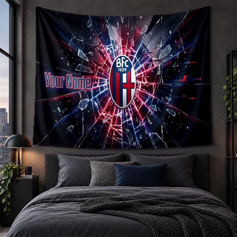 Personalized Tapestry Wall Hanging Bologna FC Pattern Art Background Cloth