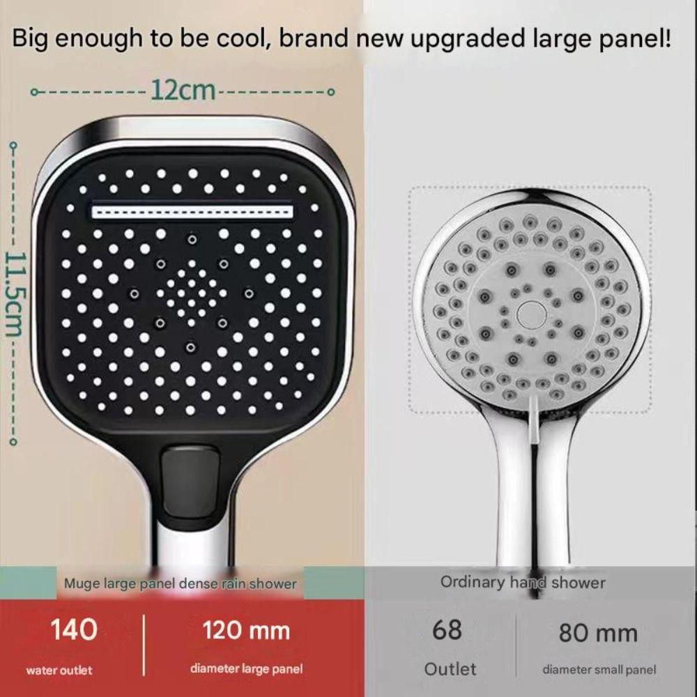 Chuveiro de Mão de Painel Grande Fluxo Chuva Alta Pressão Acessórios de Banheiro Com Filtro 3 Modos Substituição de Chuveiro