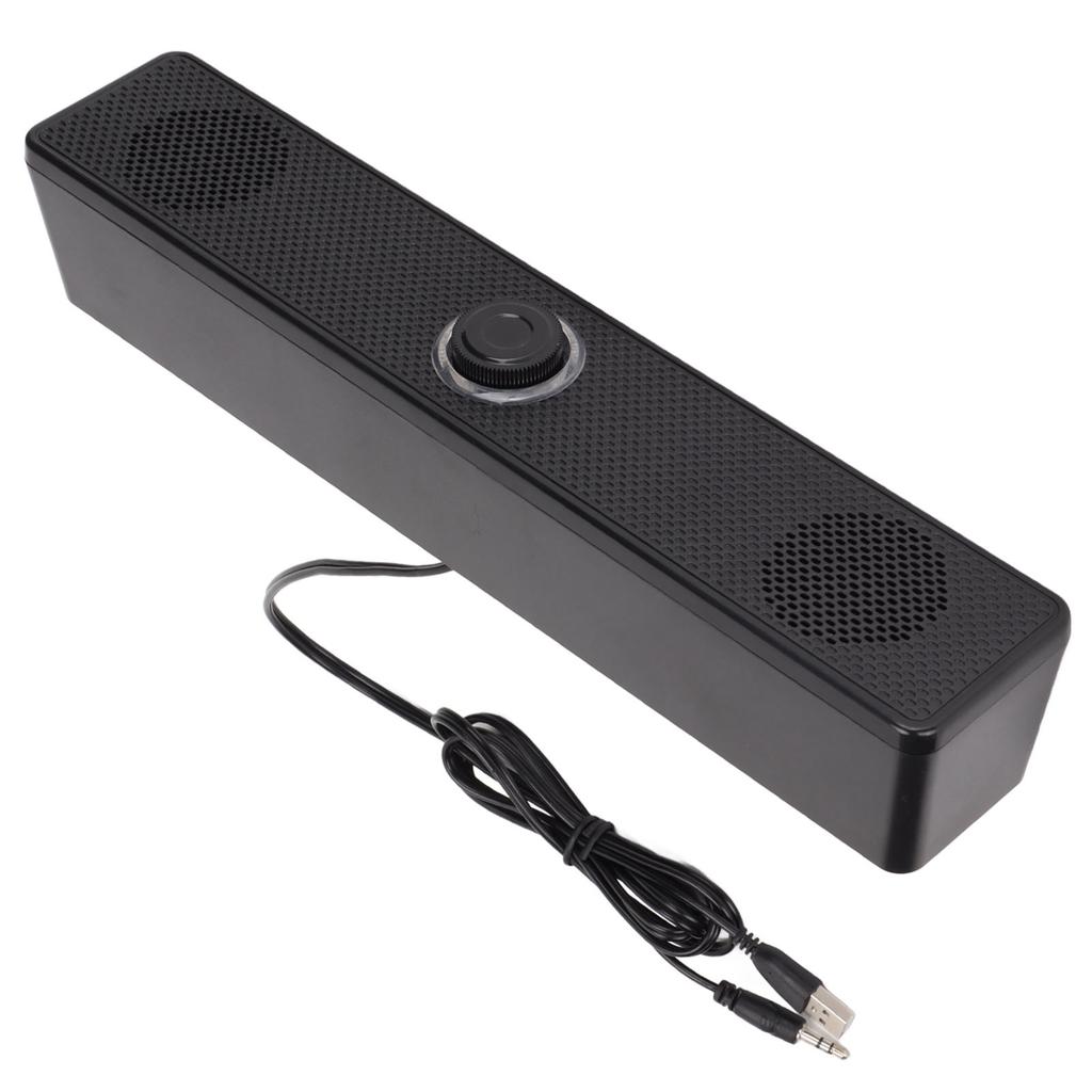 Computer Speaker 3.5mm Input USB Powered Wired Computer Soundbar with Volume Control for Desktop PC Laptop Tablet