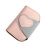 Patchwork Style PU Two-tone Key Case Mini Size Multi Slots Card Holder Multifunctional Portable Keychain Wallet Women