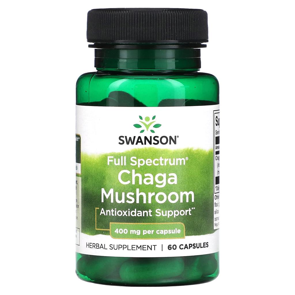 Full Spectrum Chaga Mushroom, 400Mg, 60 Capsules