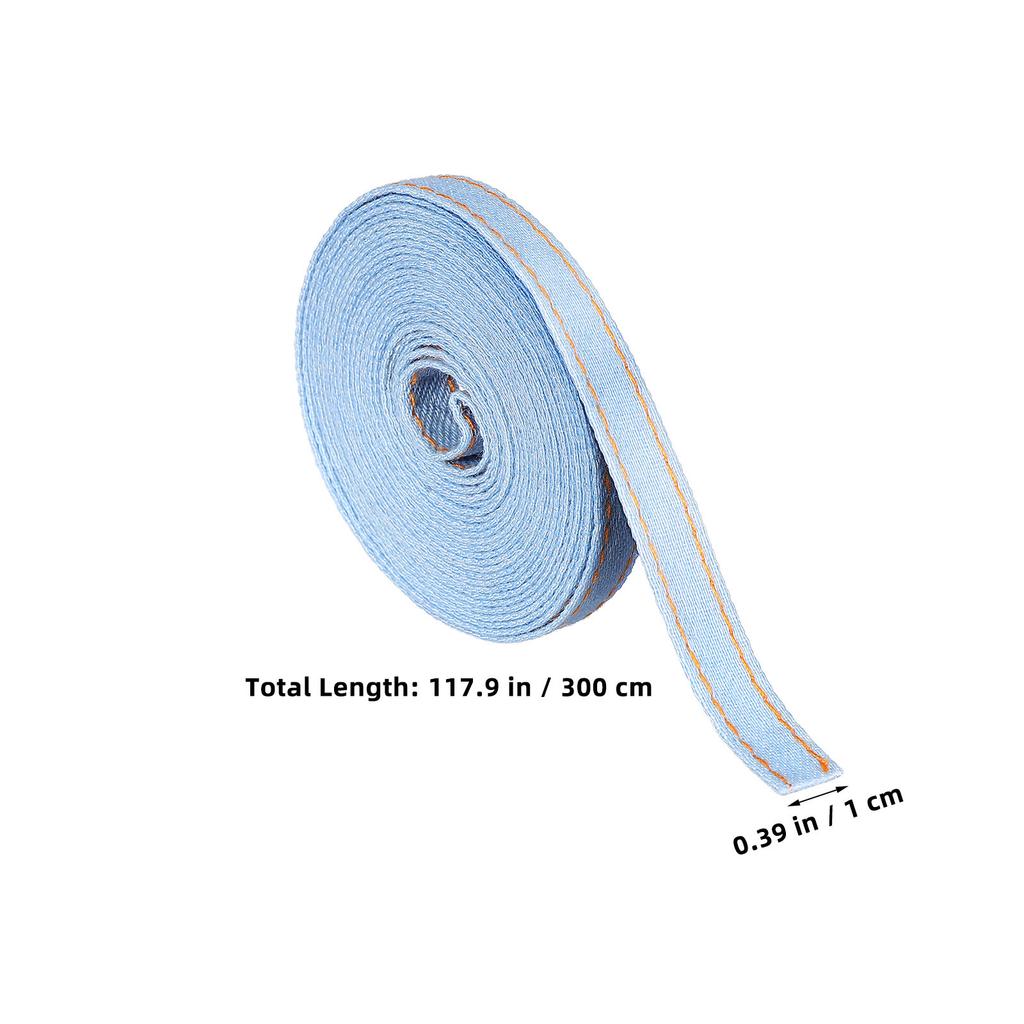 4 Rolls Denim Fabric Ribbon Cute Sophisticated Denim Ribbons for DIY Crafts Clothing Embellishment Wrapping Bow Making Sewing