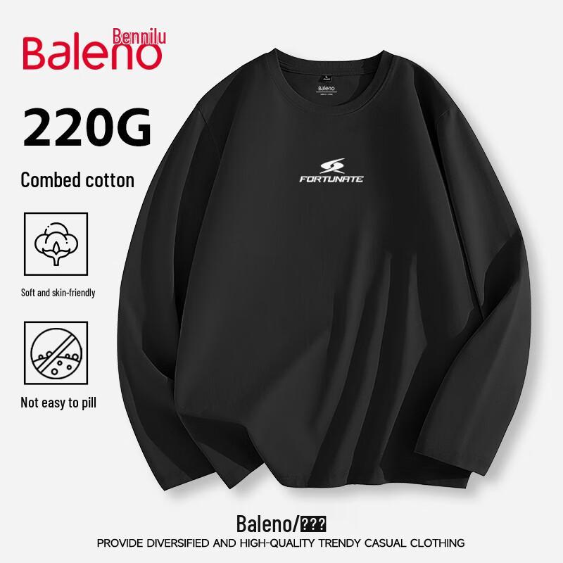 Baleno Men s Pure Cotton Loose Fit Long-Sleeve T-Shirt
