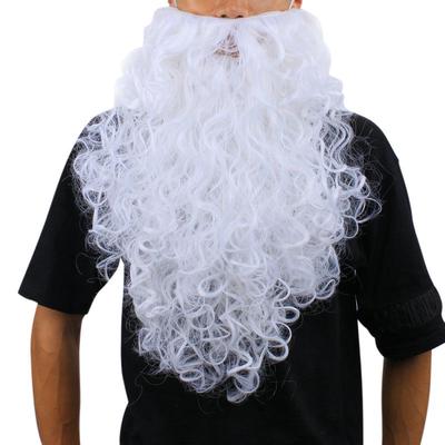 Lustiger gefälschter weißer Weihnachtsmann-Bart/Perücke, Weihnachten, ausgefallenes Cosplay-Kostüm, Requisiten, Zubehör für Teenager und Erwachsene