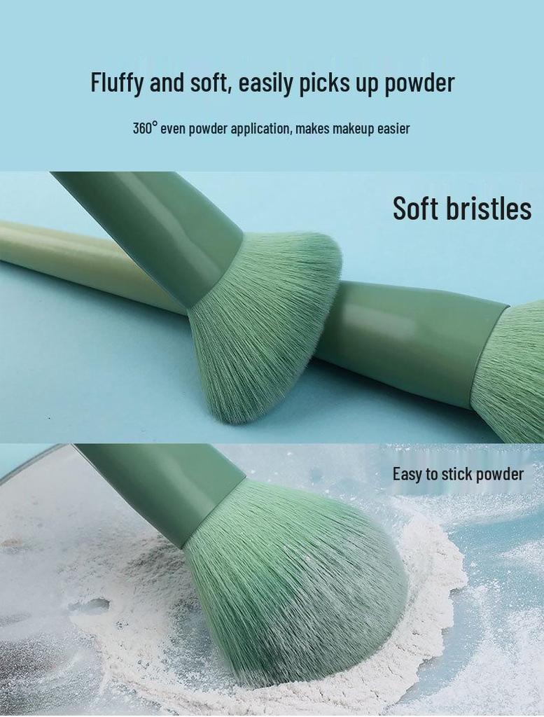 Cai Shi Lan 10/12-Piece 3.0 Three-Color Makeup Brush Set - Soft Bristles for Blush, Powder, and Contour.