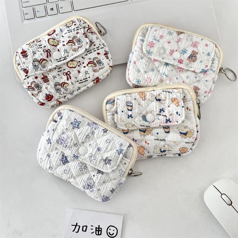 4 Flip card bag Multifunctional ID bag Card bag Change bag Female storage bag Mini female