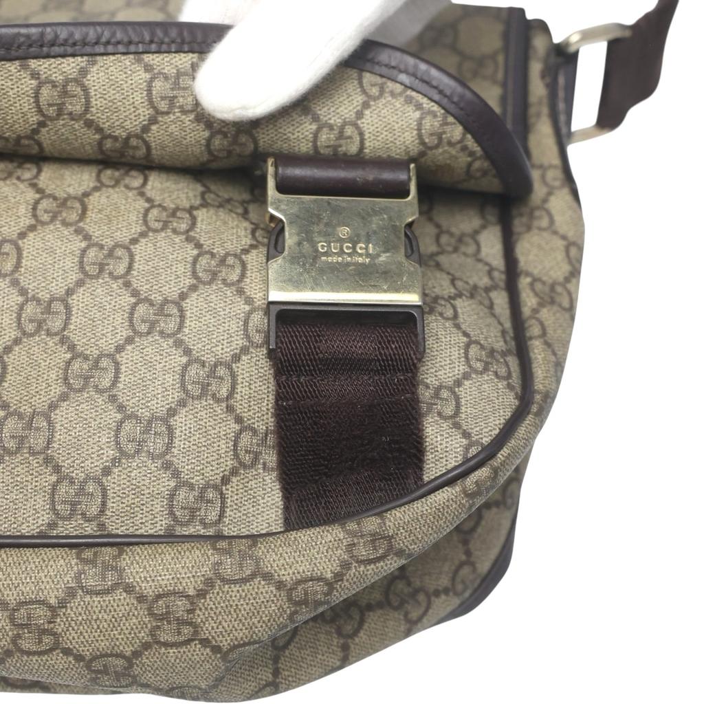 GUCCI GG plus GG Supreme Shoulder Bag GG Supreme Canvas Brown 201732 002122 Used