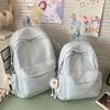 Schoolbag high-value schoolbag female college students simple and cute backpack female large-capacity schoolbag lightweight junior high school 