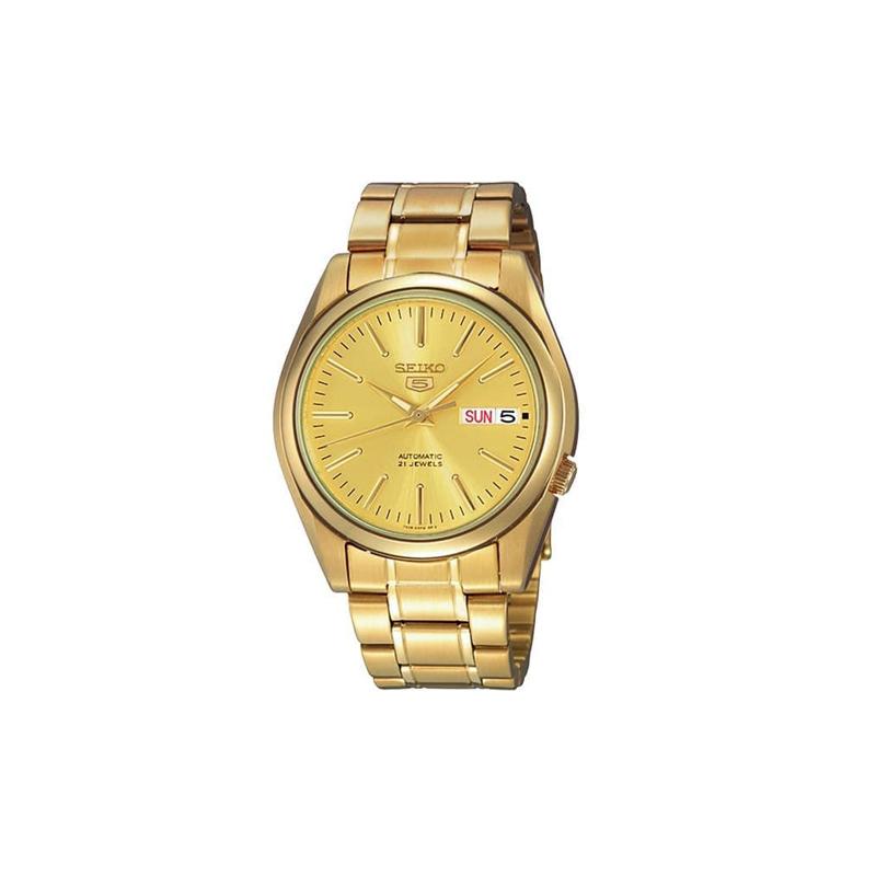 SEIKO 30m waterproof Automatic gold-plated Steel Strap men s watch gold dial SNKL48K1 золотой