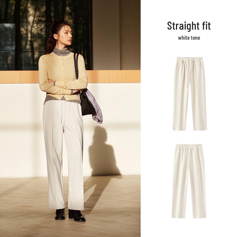 Semir Damen Winter Fleece-gefütterte gerade geschnittene Freizeithose