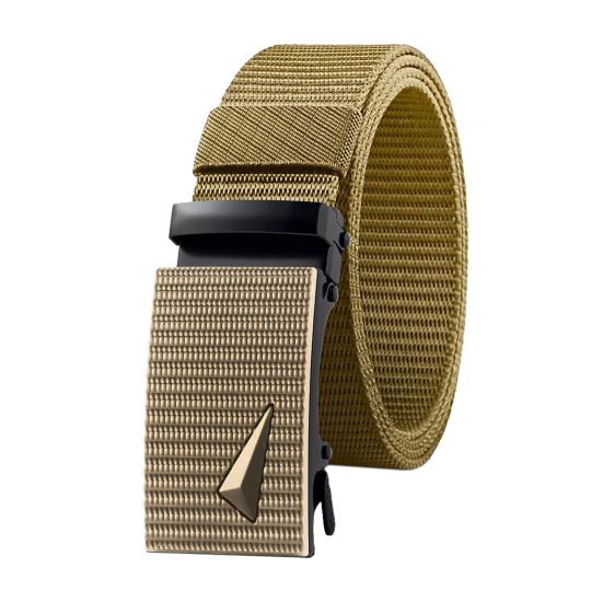 Men Belt with Square Bead Pyramid Decoration Iron Buckle Adjustable Design Jeans Belt Fashion Accessories