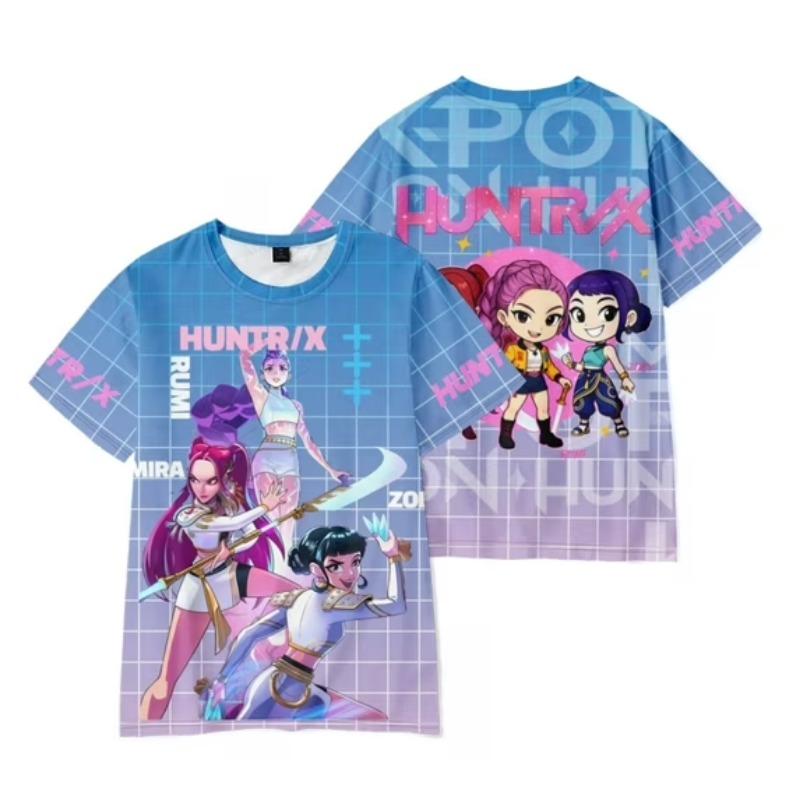 Tricou KPop Vânătorii de Demoni Grafic Imprimat 3D Copii Anime Tricou Y2k Top Femei Harajuku Tricou Mânecă Scurtă