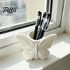 3D Printed Butterfly Pen Holder, Embossed Desk Organizer for Pencils Makeup Brushes, Large Capacity Storage Box for Home Office Decor